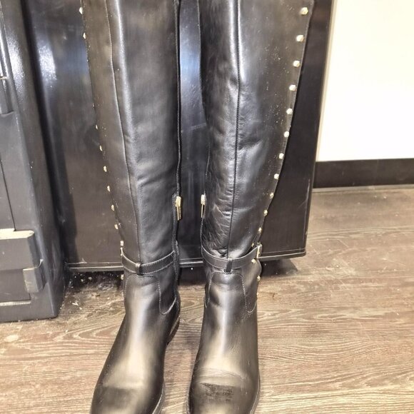 Vince Camuto Pelda Black leather Riding Boots 7M - Picture 7 of 12